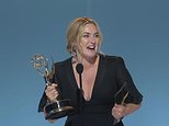 ‘Yes, I am the winner!’ Kate Winslet jubilant as she accepts Emmy for Mare of Easttown