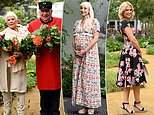 Florist finalise their colourful displays at the Chelsea Flower Show as it returns