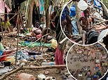 Shocking pictures show the squalid and fetid migrant camp under the Del Rio bridge