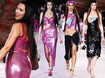 Dua Lipa, Emily Ratajkowski and Gigi Hadid storm the Versace catwalk at MFW