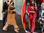 Meghan Mark dons £3080 Max Mara coat in 73F New York weather