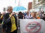 Oh brother! Jeremy Corbyn is heckled by Piers Corbyn at Labour conference green event