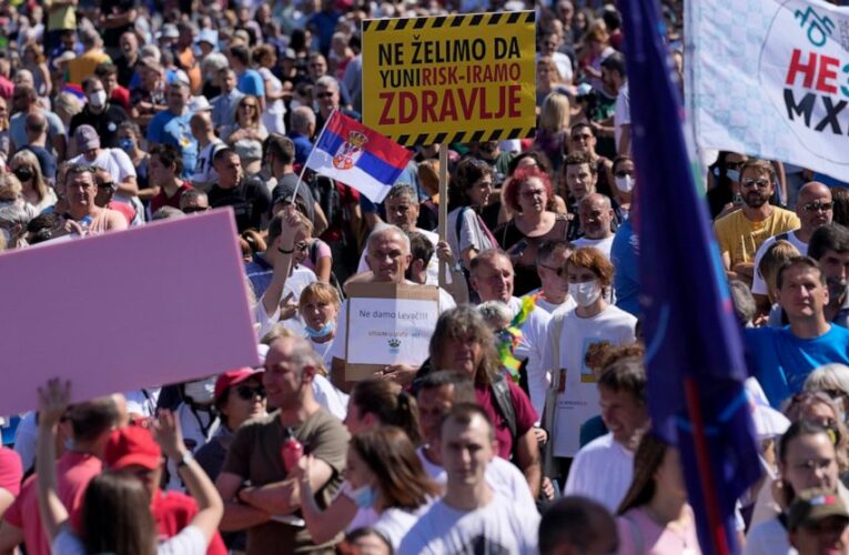 Serbs protest against lithium mining, other eco problems