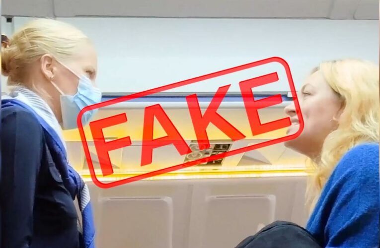 Fact check: Viral video purporting to show vaccinated woman’s plane tantrum is fake