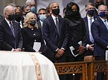 Bidens, Obamas, Bushes, Mark Milley and Hillary Clinton mourn Colin Powell at funeral