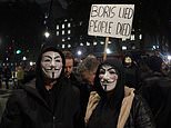 Anarchists set fire to effigy of Boris Johnson as anti-vaxxers and Communists clash with police
