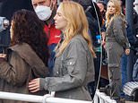 Murder looks to be last thing on Jodie Comer’s mind as she films final scenes with co-star Sandra Oh