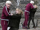 Steve Coogan films distressing altercation scenes as paedophile presenter Jimmy Savile