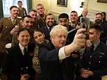 Boris shows off his personalised phone cover