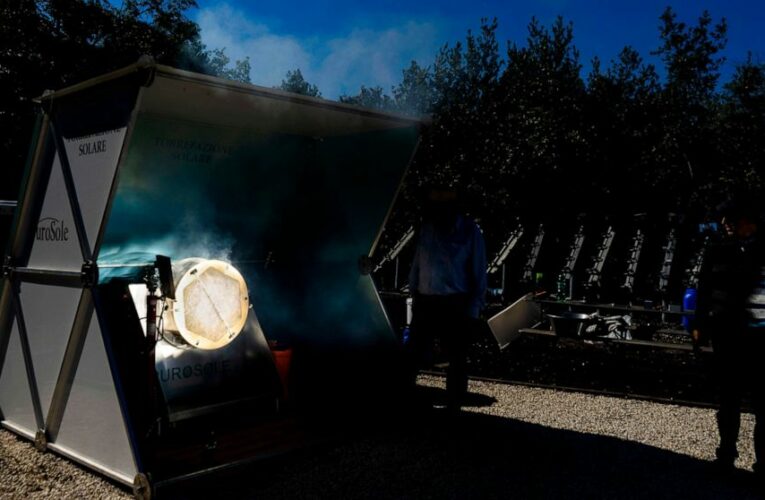 AP PHOTOS: Roasting coffee with the rays of the sun