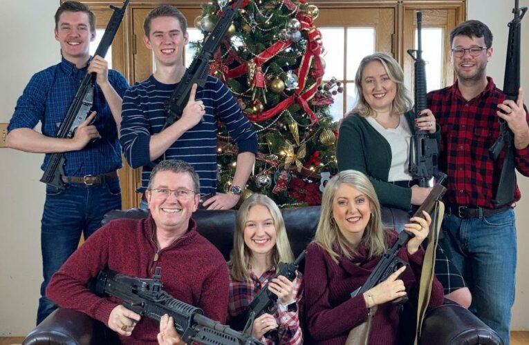 Days after school shooting, Rep. Thomas Massie posts family photo with guns, asks Santa for ammo for Christmas