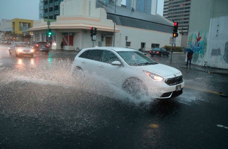 More than a foot of rain has fallen over the last 48 hours in some areas with all of the islands under a flood watch through the afternoon