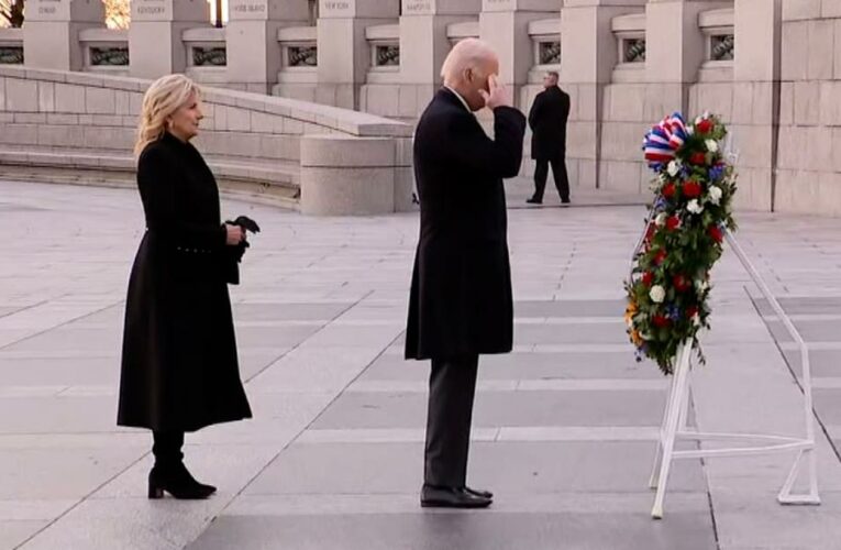 Bidens visit WWII memorial on 80th anniversary of Pearl Harbor