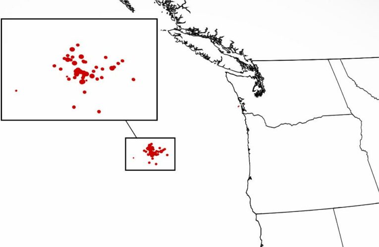 One of North America’s most active fault lines sprung to life on Tuesday after a swarm of earthquakes rattled off the coast of Oregon