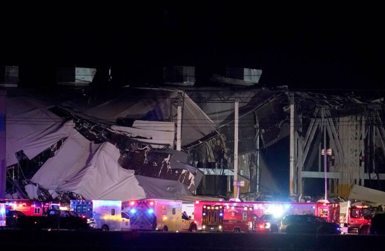 Amazon facility collapses after tornado leaves at least two dead