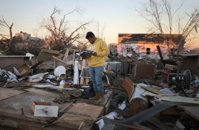 Biden says feds will cover 100% of the cost to clean up from Kentucky tornado for the first 30 days of recovery