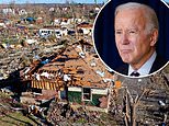 Biden points to CLIMATE CHANGE in mourning 84 killed by THIRTY tornadoes