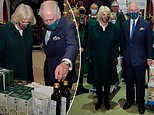 Getting in the Christmas spirit! Charles and Camilla wrap up warm as they visit London food bank