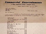 Unearthed: Price list for UK’s biggest bands in 1969