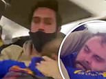 Unseemly moment two men brawl on flight after ‘loud, drunken’ passenger and rival clashed over masks