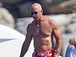 Jeff Bezos, 57, shows off his VERY buff body  in the St. Barts with girlfriend Lauren Sanchez