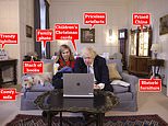 Christmas cards, a trendy lightbox and a slouchy sofa: Boris shows off Chequers’ comfy-casual side