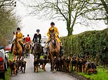 Thousands of hunt supporters ride out across Britain