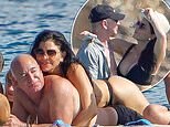 Amazon billionaire Jeff Bezos and his bikini-clad girlfriend Lauren Sanchez canoodle on a yacht