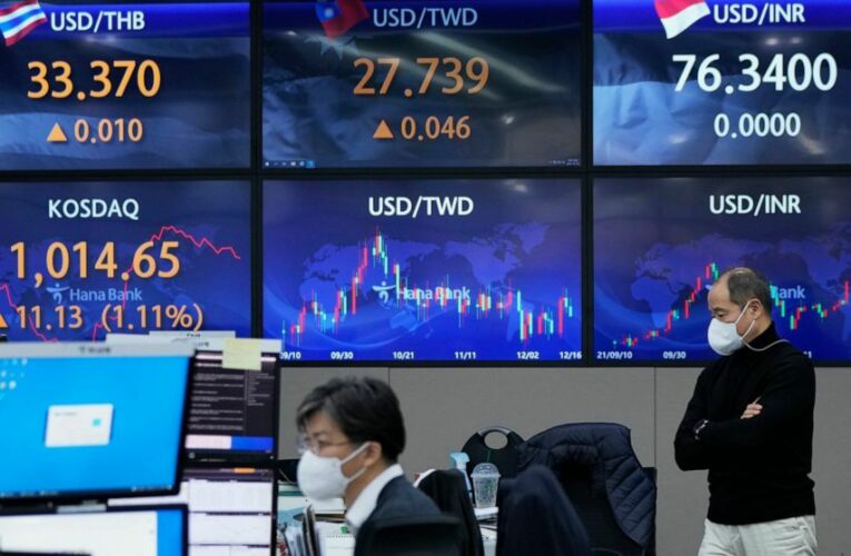 Asian shares fall after latest tech-led retreat on Wall St