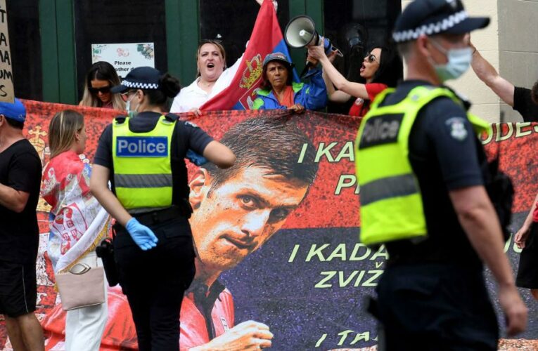 The tennis star’s fans are fighting to get him out of his hotel. Inside, refugees wonder if they’ll ever leave.