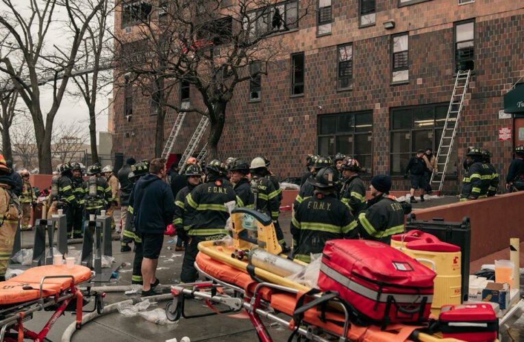 More than 63 people were injured in the blaze at a 19-story New York City apartment building, Mayor Eric Adams said