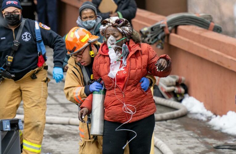 Mayor Eric Adams says a space heater appears to have sparked the apartment fire that has injured more than 63 people