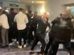 Moment NYE revellers clash during mass brawl in 16th floor of four-star Birmingham hotel