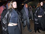 Kanye West treats Julia Fox (who shows off underwear straps) to Broadway show and dinner in New York