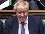 Boris Johnson flirts with a grinning pearl-clad Angela Rayner during a VERY jovial PMQs