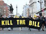 Thousands of Kill the Bill activists march through central London as crowds take to the streets