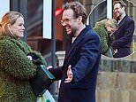 Rafe Spall has old flame Alice Eve in fits of giggles after their chance encounter in the street 