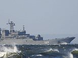 Six Russian landing ships sail past Britain sparking speculation they are bound for Ukraine