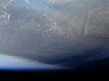 Ash from the underwater volcanic eruption in Tonga is seen from SPACE