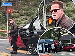 Arnold Schwarzenegger’s SUV smashes into another car on Sunset Blvd injuring a female driver