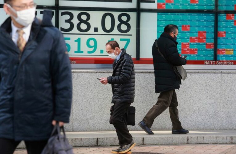 Global shares mostly fall after retreat on Wall Street