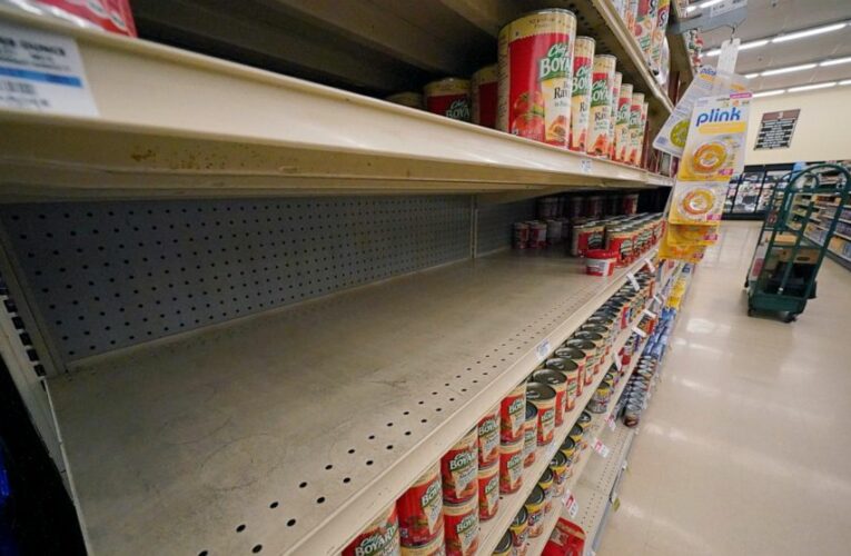 US shoppers find some groceries scarce due to virus, weather