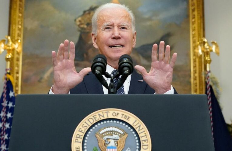 The President says he thinks Russia’s leader has decided to invade Ukraine within days and he believes the capital will be targeted