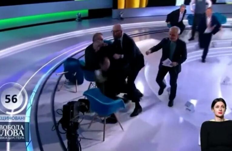 Fight breaks out on Ukraine TV over potential Russian invasion