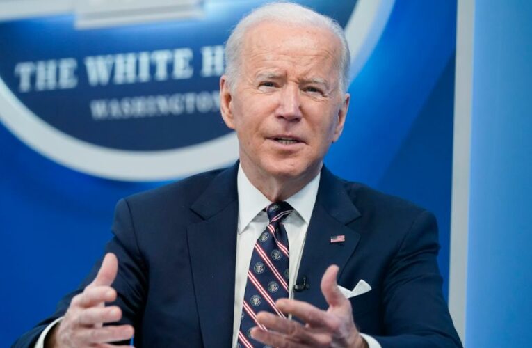 Biden laid out the ‘first tranche’ of measures, including sanctions on two large banks, Russia’s sovereign debt and the country’s elites