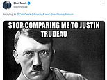 Elon Musk compares Justin Trudeau to Hitler in incendiary meme