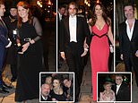 Elizabeth Hurley attends Dame Joan Collins’ 88th birthday celebration