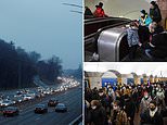 Residents in Kiev empty ATMs and take refuge in subway tunnels while others clog highway