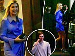 Ivanka Trump bares her legs in a blue mini dress for date night with Jared Kushner