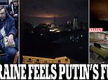 Kyiv comes under huge aerial and artillery bombardment leaving a pulsing glow over the sky